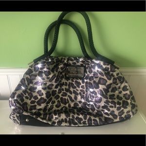 Sparkled cheetah print Bebe shoulder bag